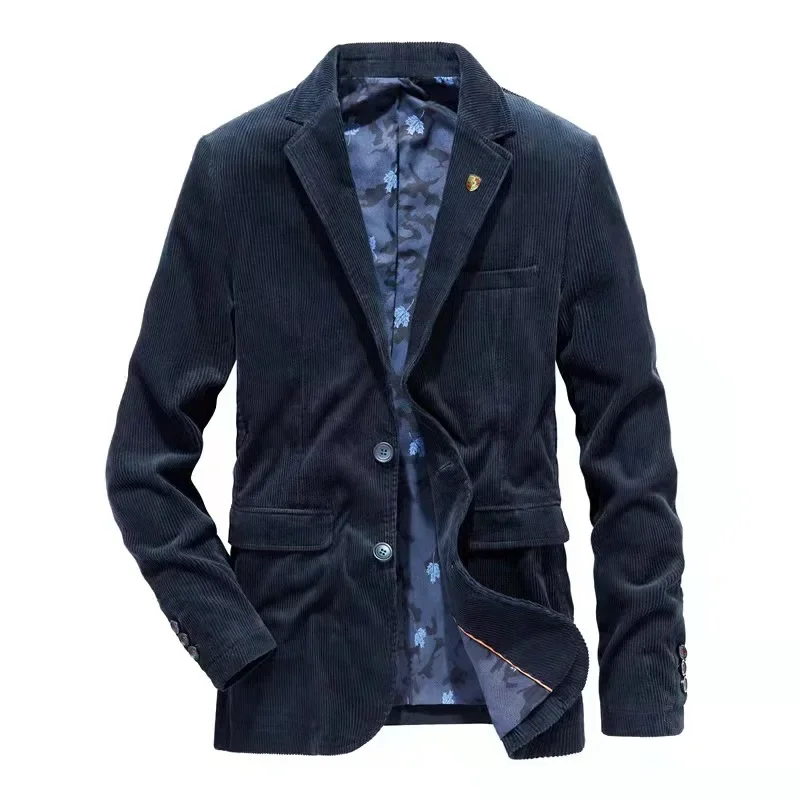 Hot sale men's solid corduroy casual suit jacket