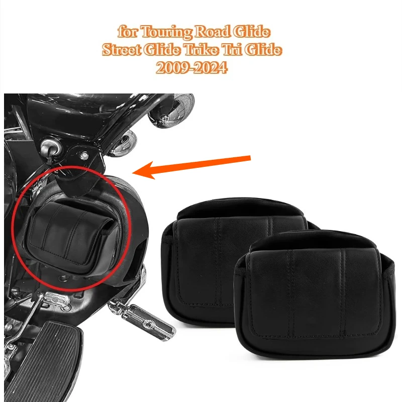 Fairing Panels Storage Pouches 1 Pair of Fairing Lower Door Pocket for Touring Road Glide Street Glide Trike Tri Glide 2009-2024