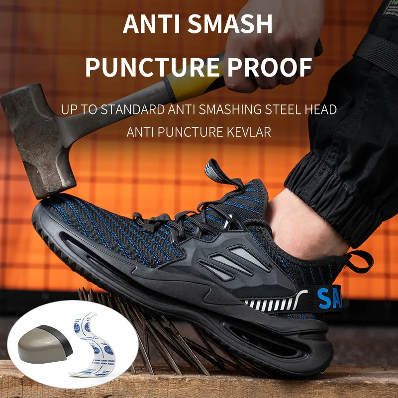 New type of labor protection shoes for men: anti impact, anti puncture steel safety protection for men's work shoes