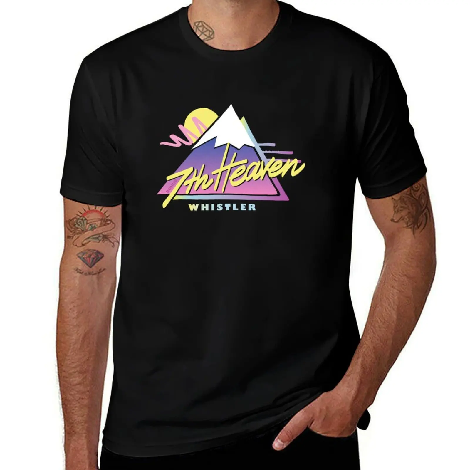 

7th Heaven Whistler - retro ski and snowboard mountains T-Shirt anime tshirt man t shirts for men casual