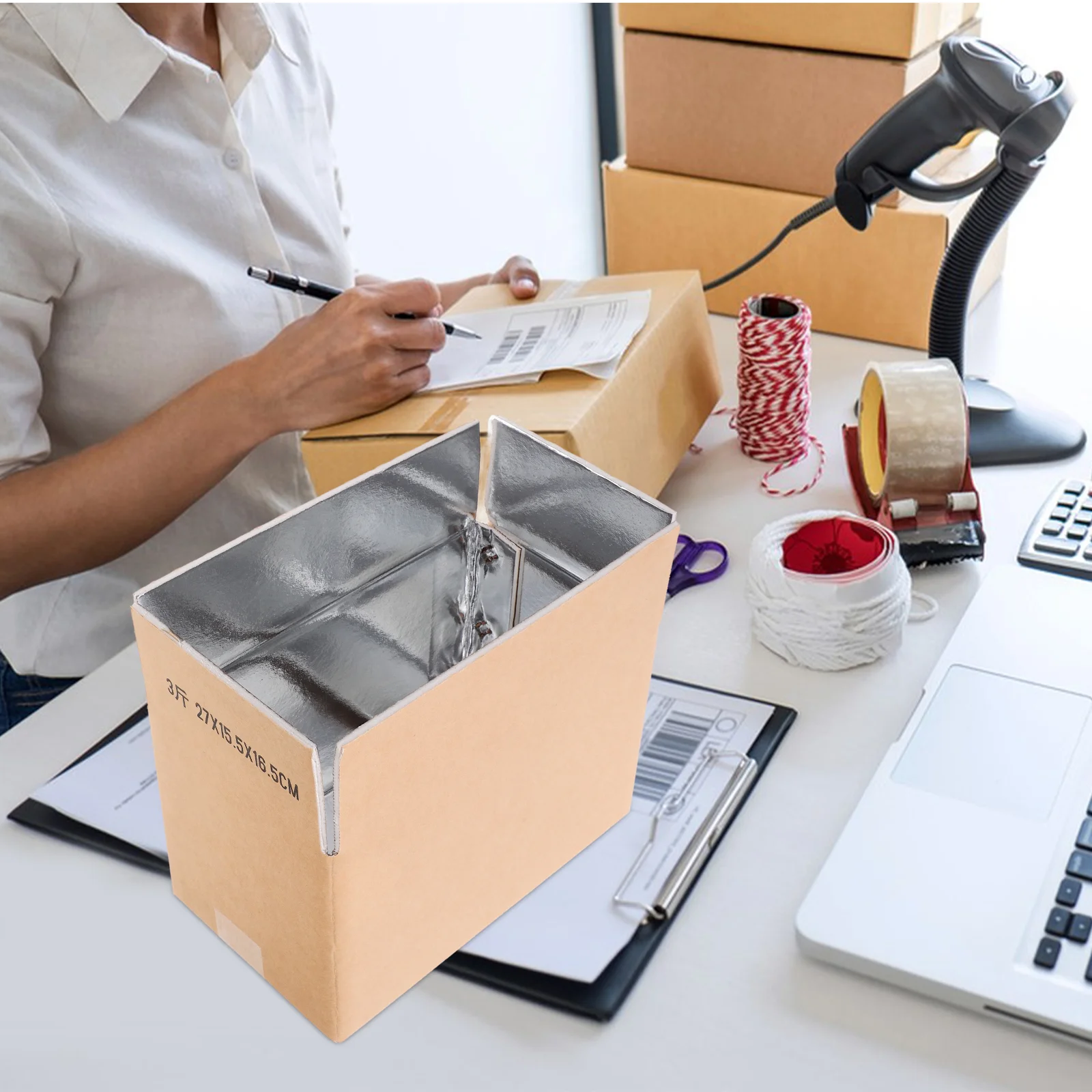 2 Pcs Transport Refrigerated Box Insulated Shipping Containers Boxes Food for Cold Paper