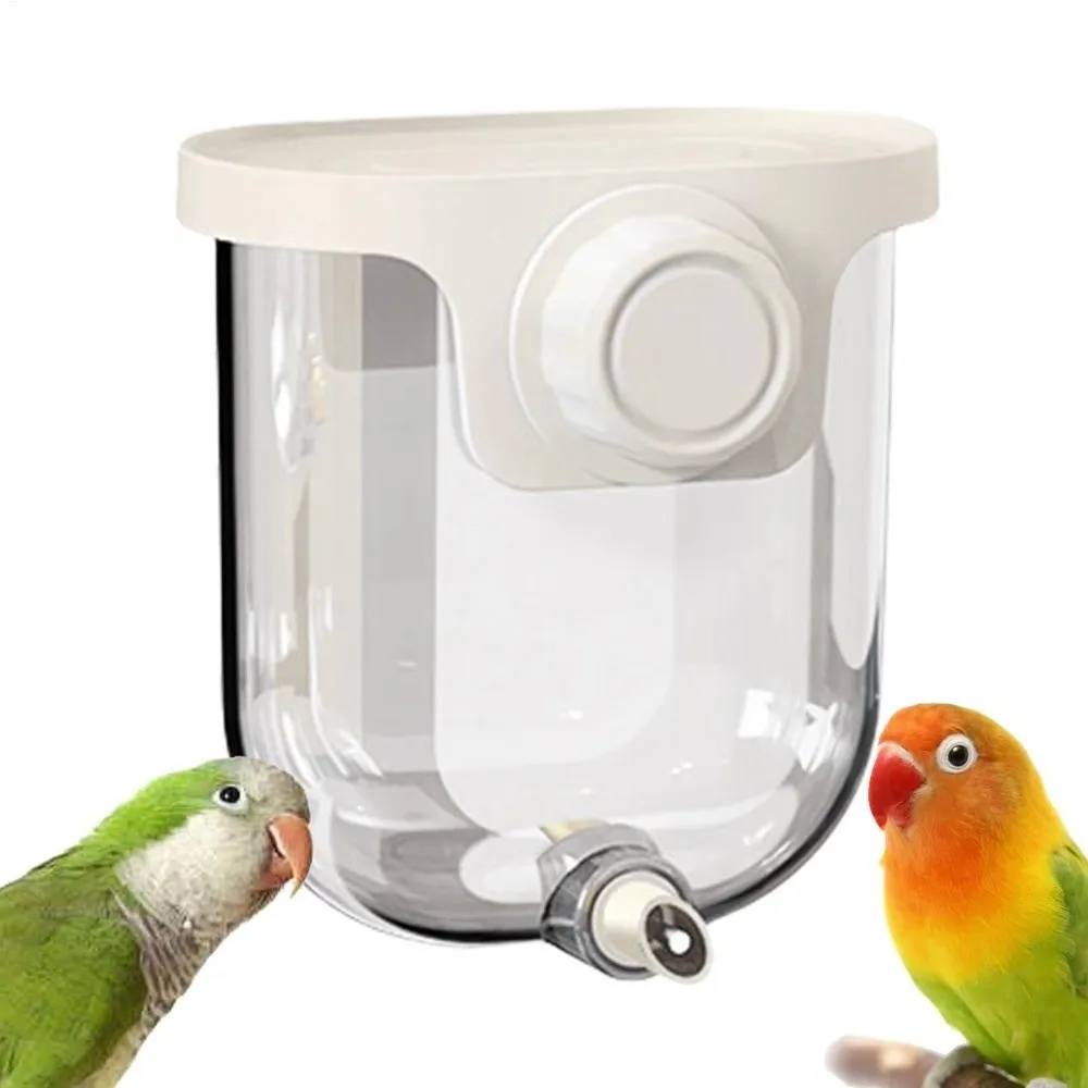 Wall Mounted Automatic Bird Cage Water Feeder Pin-Touch 330ML Bird Water Dispenser Leak-proof Easy To Install
