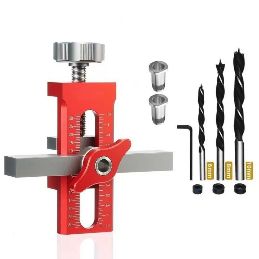 2 in 1 Cabinet Door Installation Positioner 6/8/10mm Aluminum Alloy Cabinet Door Panel Installation Jig Save Labor