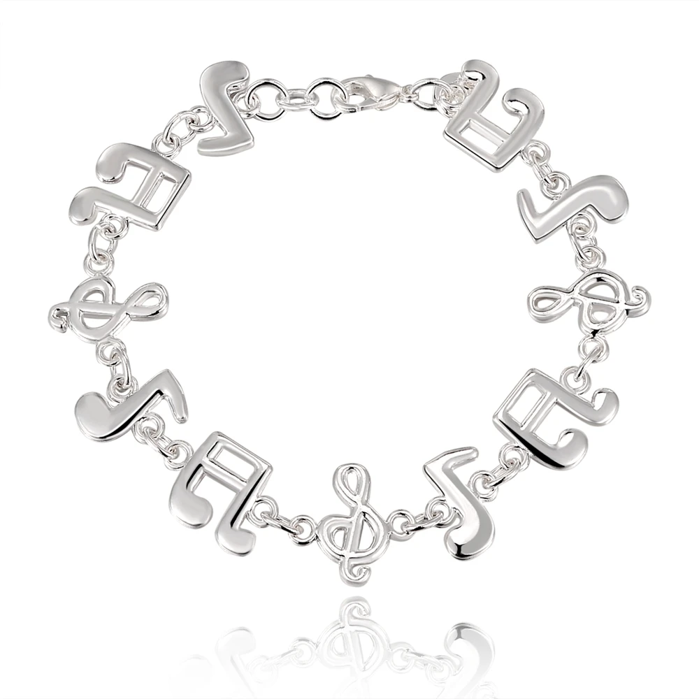 Beautiful Music Note 925 Sterling Silver Bracelets Woman High Quality Fashion Gorgeous Jewelry Factory Price H242