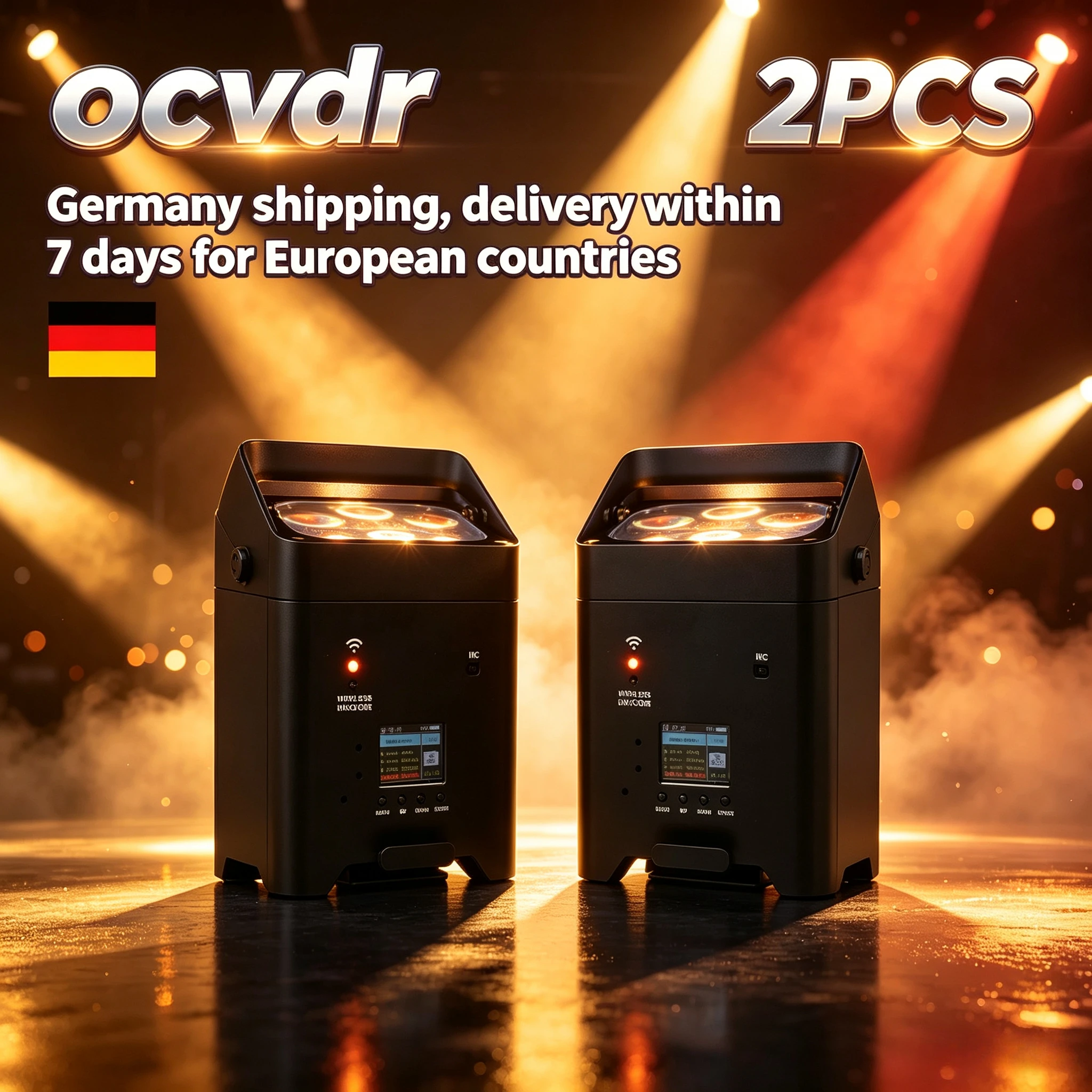 2 Stück 6x18W RGBWA+UV 6-in-1 batteriebetriebenes LED Par-Licht-Set, integrierter Griff mit kabelloser Fernbedienung und DMX-Steuerung, tragbares Bühnen-Uplight für Hochzeiten, DJs, Events und Partys