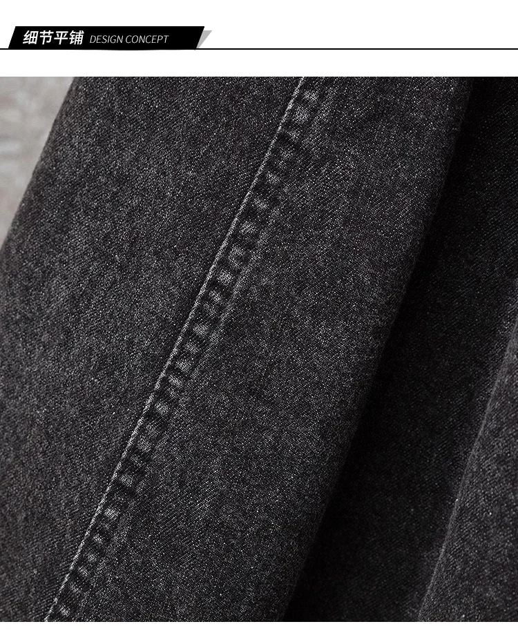 Röcke für Damen, übergroß, elastisch, hohe Taille, plissiert, lässig, lange Röcke, All-Match-Jeansröcke in A-Linie, für Bürodamen – Detail 18