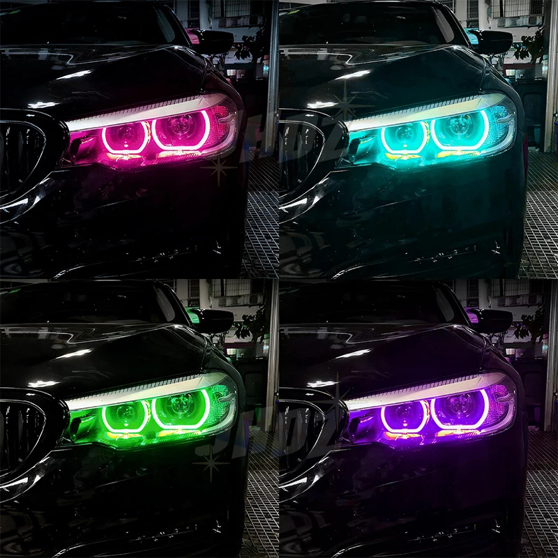 LED المصباح 63117214934 الأبيض النهار تشغيل ضوء DRL وحدة لسيارات BMW 5 سلسلة M5 F90 G30 G31 G38 G32 GT عيون الملاك الأصفر