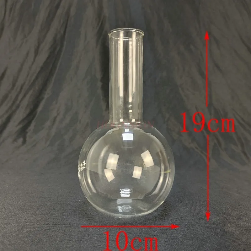 Szklana chemia okrągła dolna kolba 150ml materiały laboratoryjne gimnazjum eksperymentalnych materiałów chemicznych