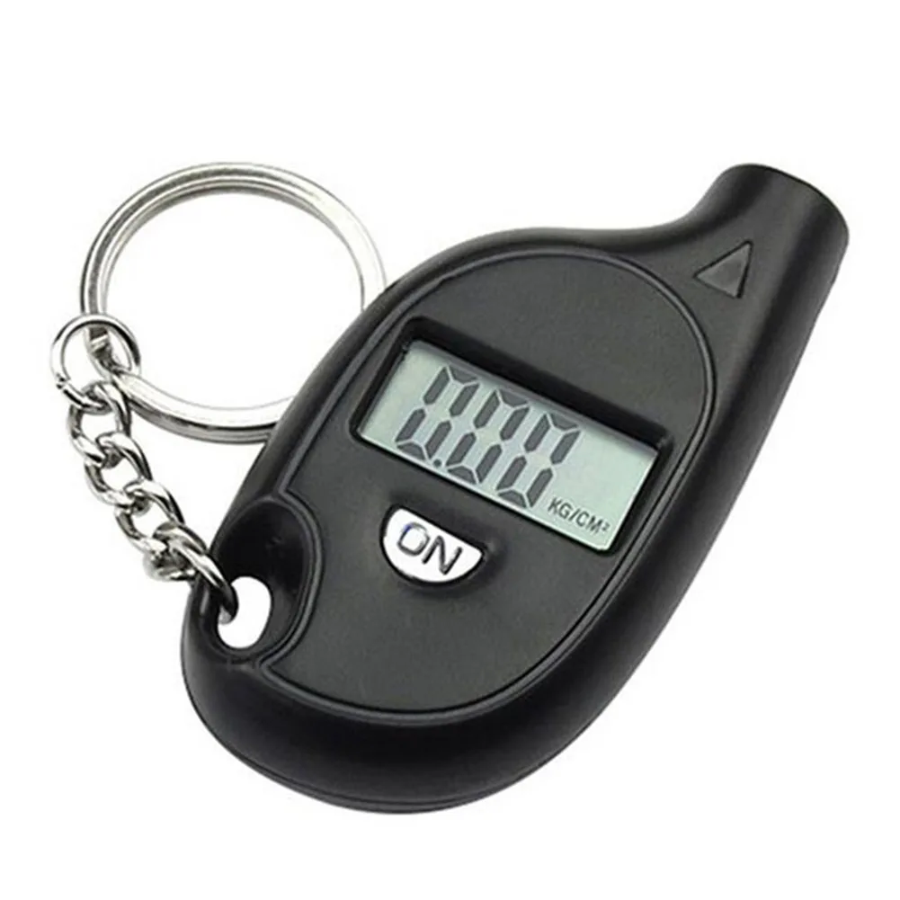 

Portable Mini Car Tire Pressure Tester with Digital LCD Display Keychain Compatible with PSI KPa Bar cm2 Units