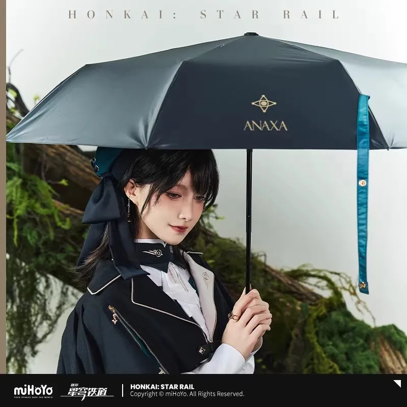 [Genuine] miHoYo Game Anaxa Umbrella Honkai Star Rail Anaxa Theme Foldable Umbrella Anime Prop Sun Umbrella Cosplay Xmas Gifts