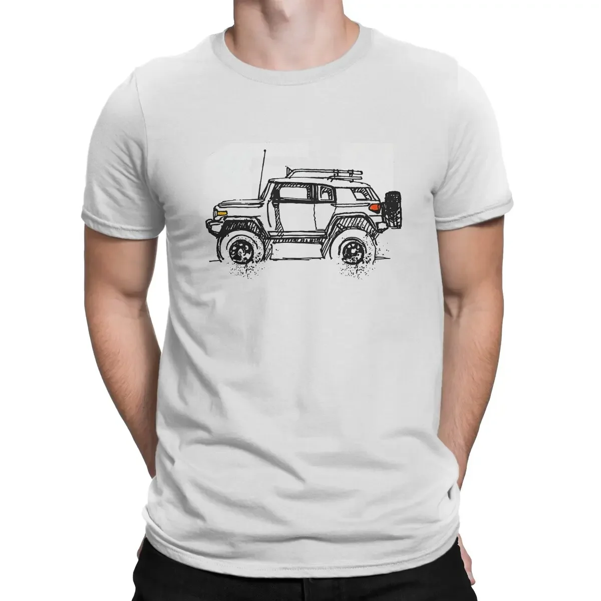 2024 FJ Off Road T Shirt for Men Cotton Hipster T-Shirts Crewneck Cruiser Tees Short Sleeve Tops Printing