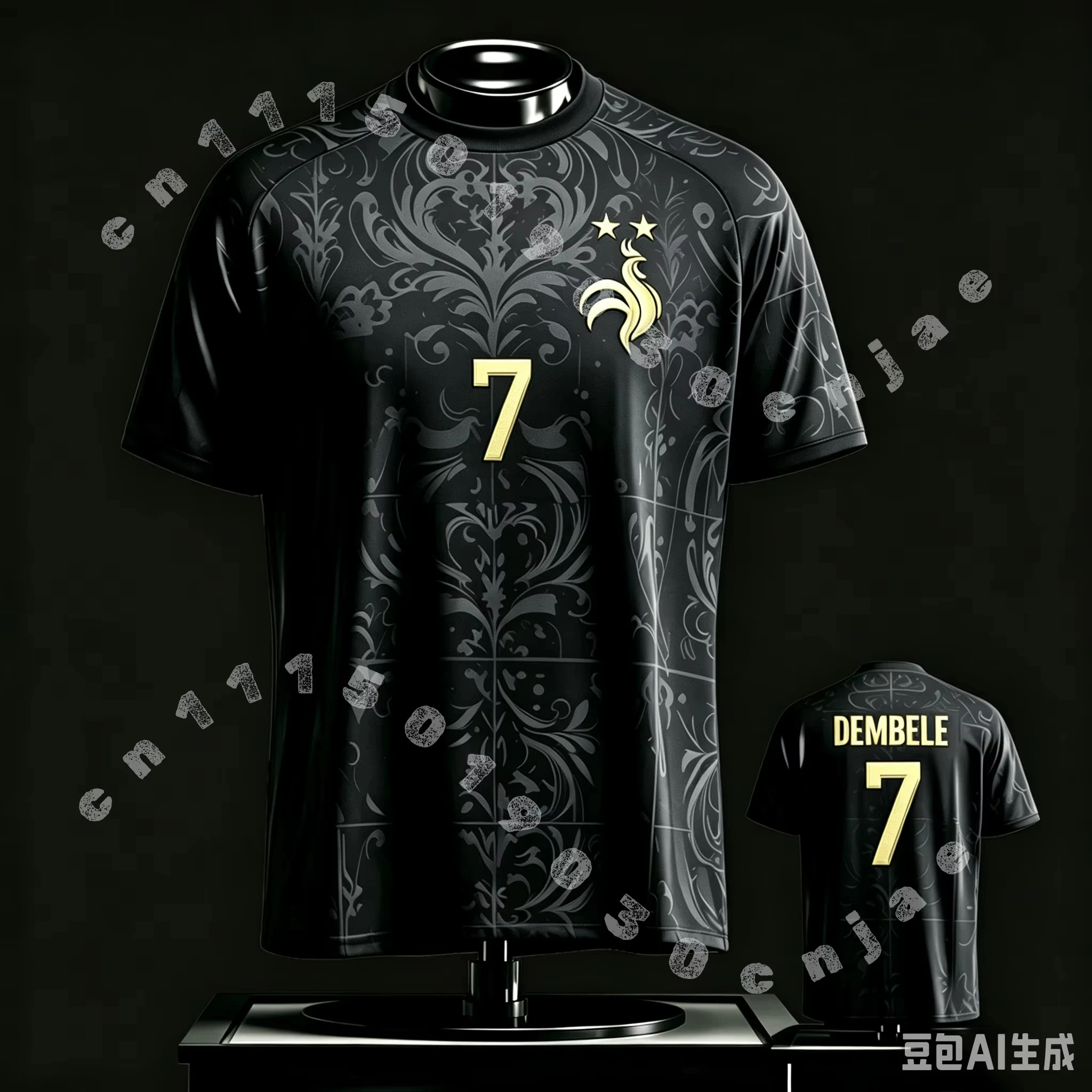 2026 France Country Tone Polyester Short Sleeve Tee Soccer Number Print Breathable Sports Casual Top For Men Women Adult Kids