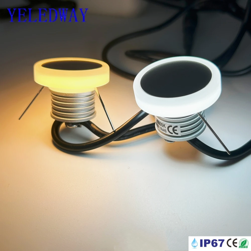 

Водонепроницаемые уличные светильники IP67 для сада и лестниц, 12В 1Вт, для двора, ступеней, лестниц, напольных и палубных светильников, встраиваемые светодиодные подземные светильники