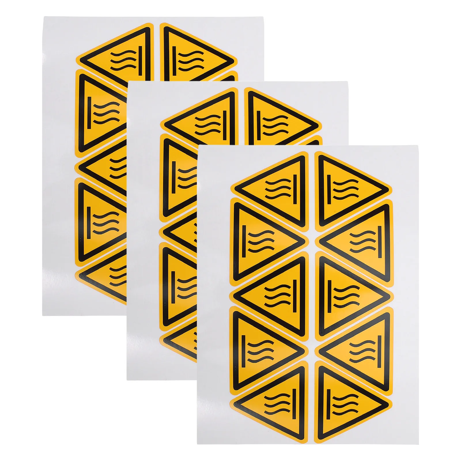 30Pcs Hot Surface Warning Stickers Triangle Self Adhesive High Temperature Labels Heat Resistant Decal for Industrial Equipment