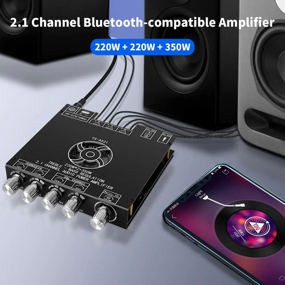 

YS-AS21 Digital Amplifier Board HiFi 2.1 Channel Development And Debugging 2X220W+350W Bluetooth 5.1 TPA3251 Module for iOS