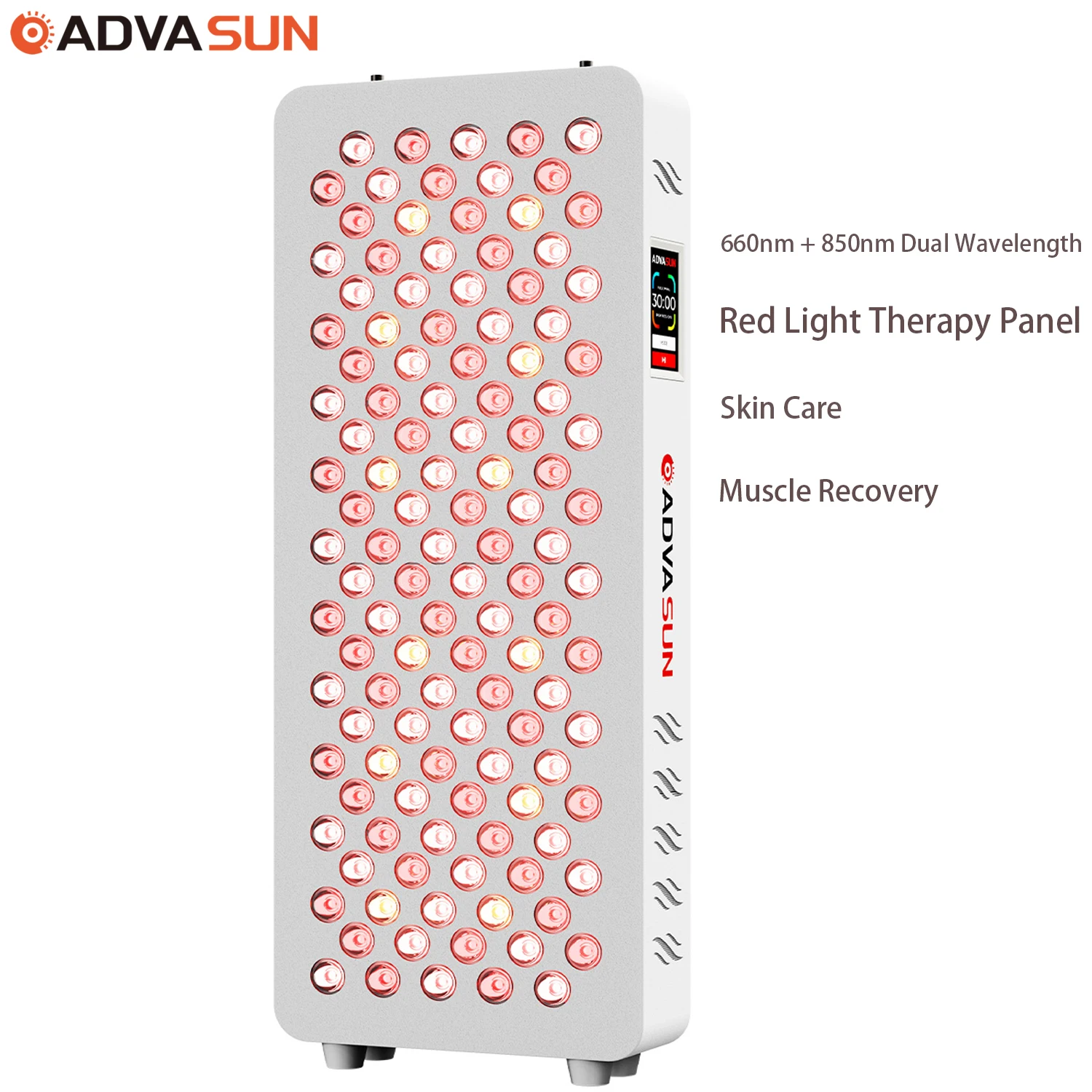 

ADVASUN Red Light Therapy Panel 630nm 660nm 810nm 830nm 850nm LED Infrared Therapy Lamp for Pain Relief Muscle Recovery Skin Car