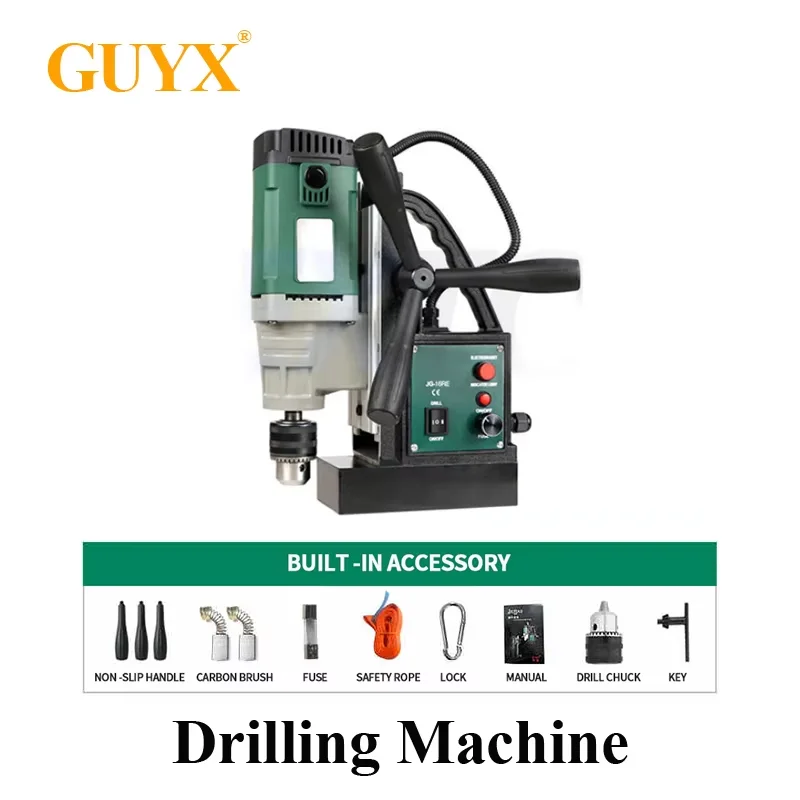 Perceuse magnétique de qualité industrielle Contrôle de vitesse taraudage avant arrière Petite machine de forage Perceuse à table creuse portable Perceuse à aspiration magnétique