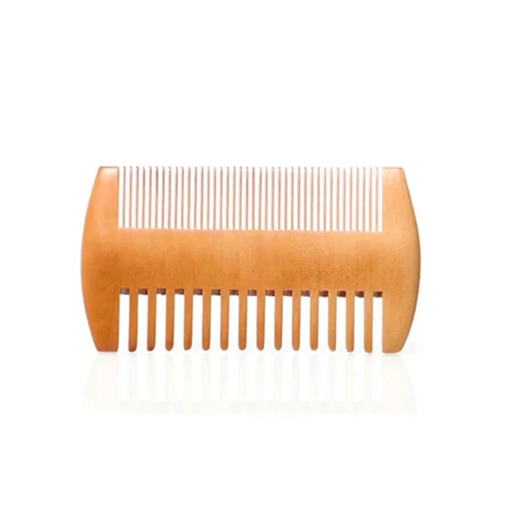 Spray Paint Waxing Double-Sided Head Care Massage Scalp Natural Peach Wood Remove Dandruff Lice Beard Comb Grate Comb