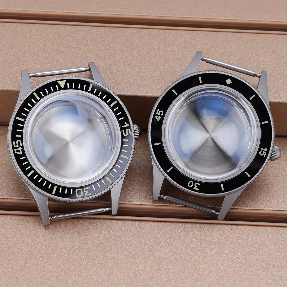 40mm Diver Watch Case 316L Stainless Steel for Retro First Year Fifty Seek Series NH35 NH36 NH38 4R36 Movement C3 luminous Bezel
