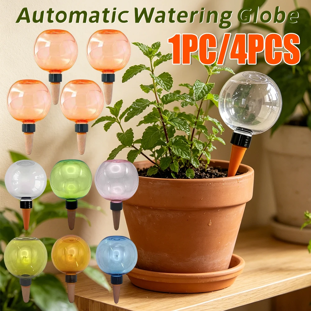 1/4pcs Plant Self Watering Globes Automatic Plant Watering Device 500ml Drip Irrigation System for Balconies and Garden Plants