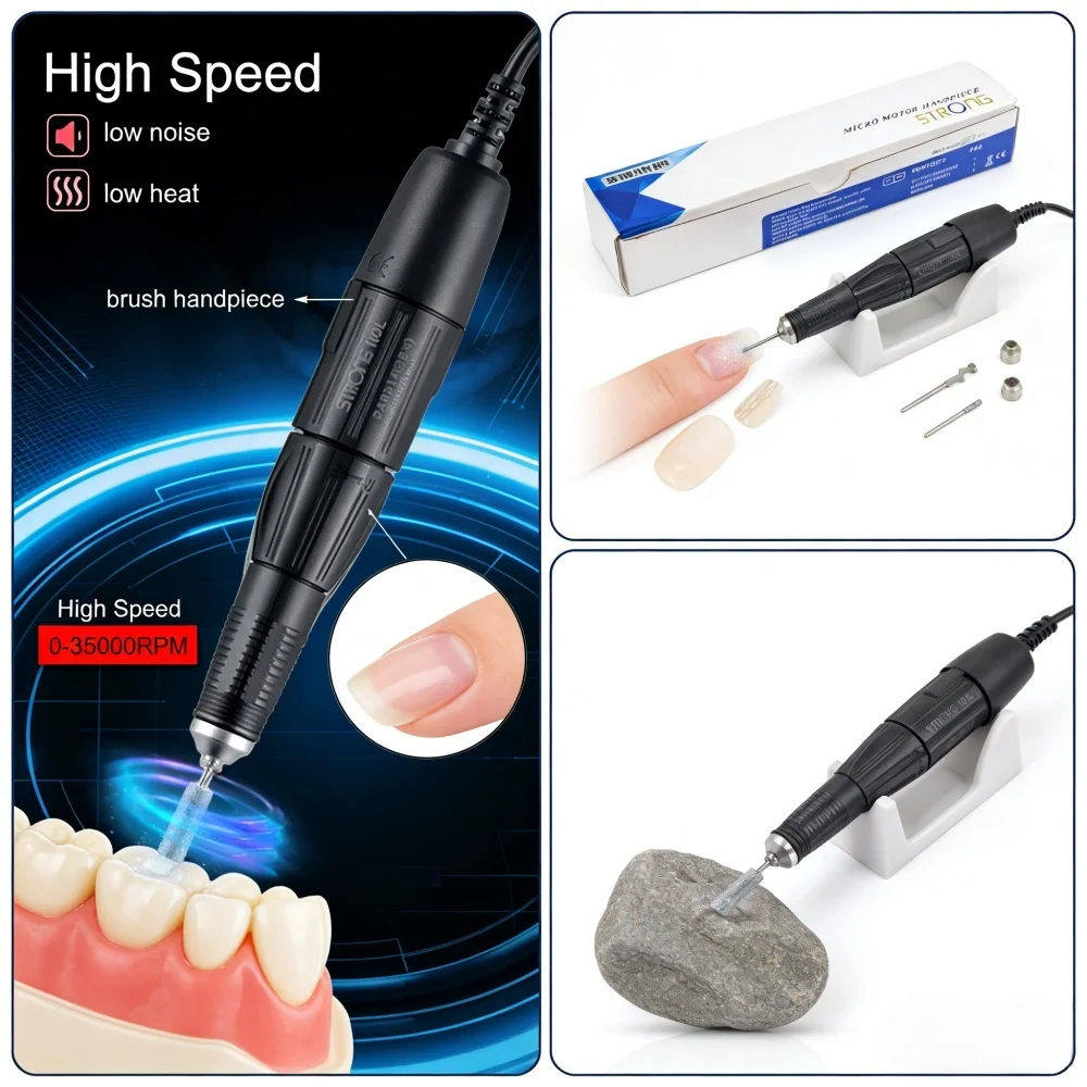 STRONG 102L Drill Pen Electric Professional Nail Sander for STRONG Marathon Micromotor Polishing Manicure Machine Handpiece Tool