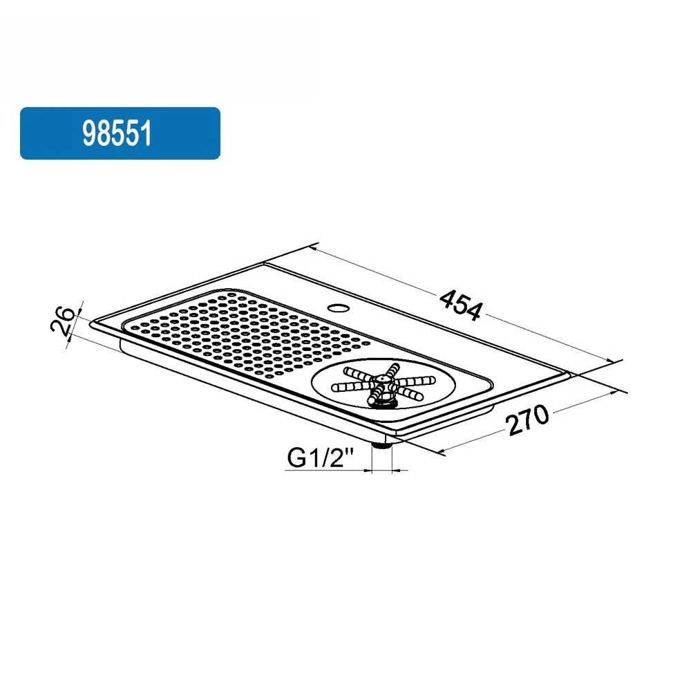 98551-AF Bar Glass Rinser & Filler Set, Pedestal Push Back