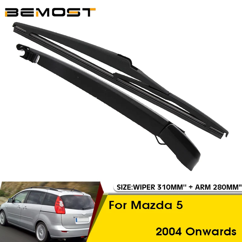 Car Wiper Blade For Mazda 5 2004 Onwards Rear Back Windshield Windscreen Rear Wiper 310mm+Arm 280mm Car Accessories