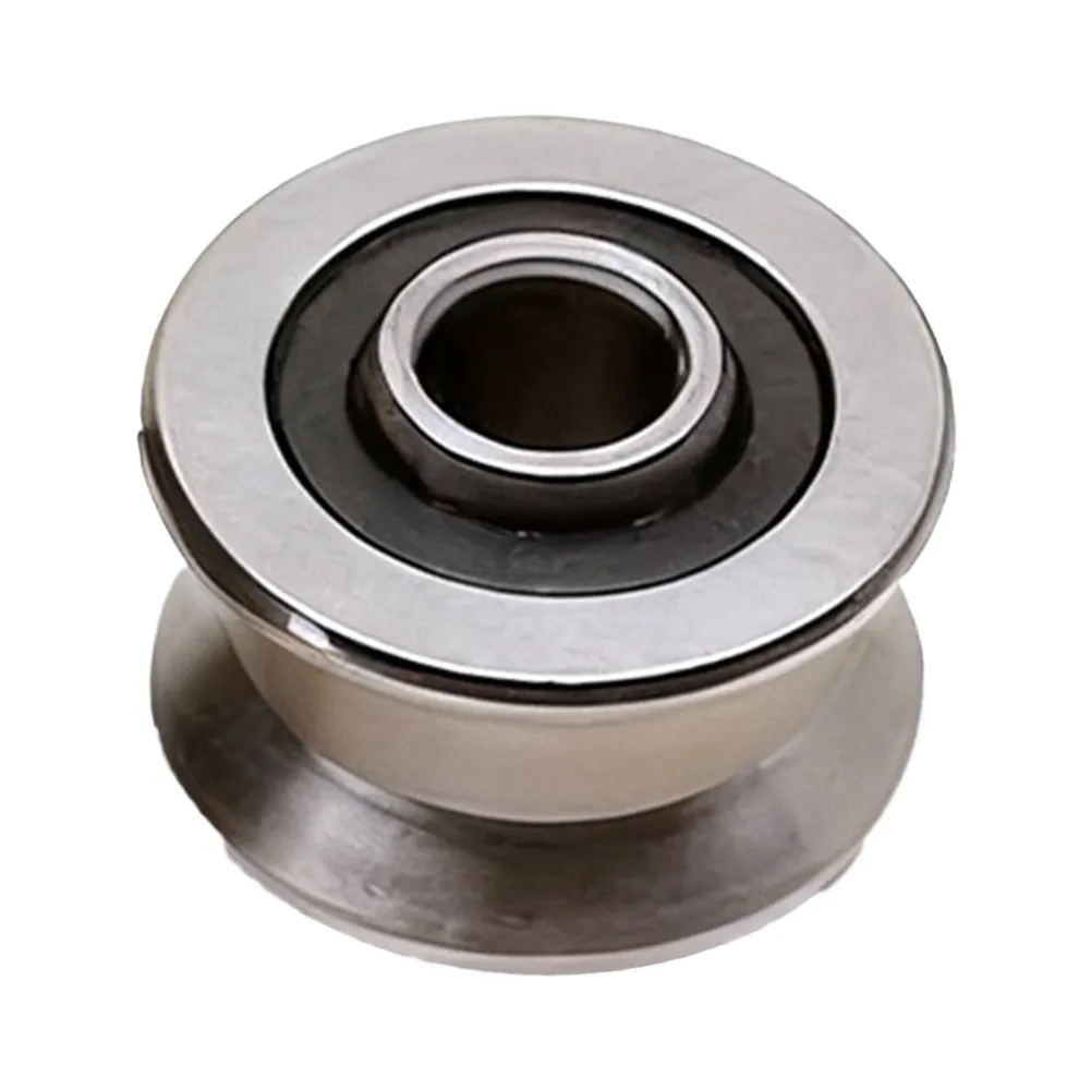 4PCS Sliding Rollers Bearing Set for T16.5 Shaped Groove Track 16.5 x 9 x 11 mm Bearing Steel Pulleys for Power Tools