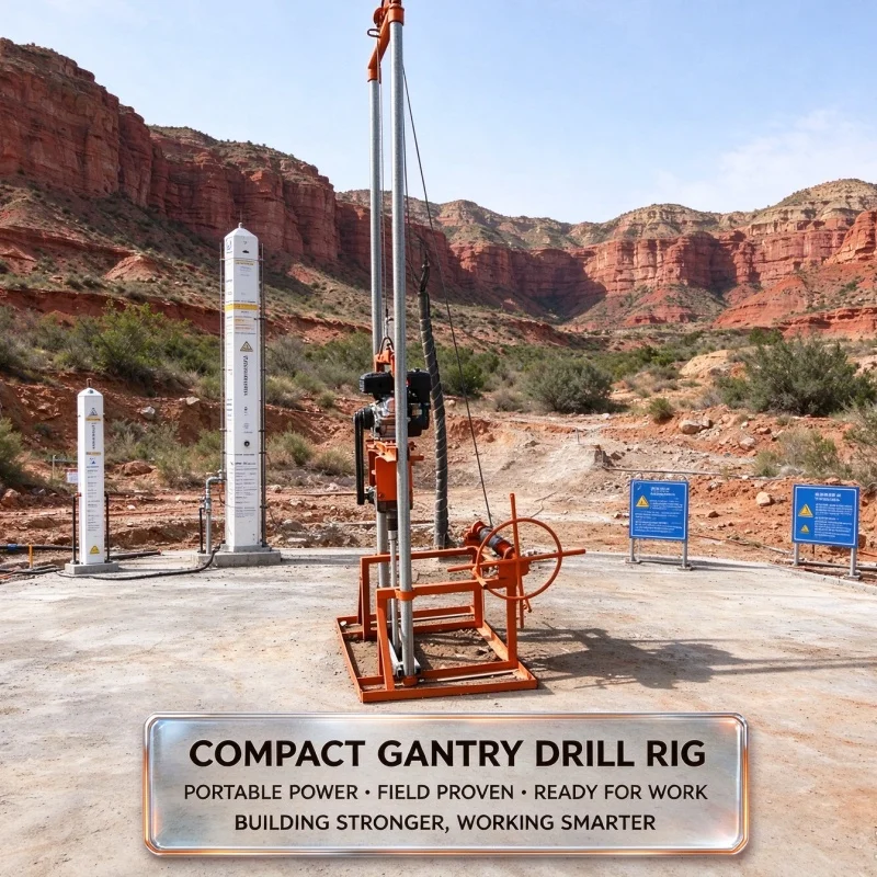Customized Gantry Frame Lightweight Water Well Drilling Rig, Disassembly Drilling Machine for Shallow Water Intake in Orchard