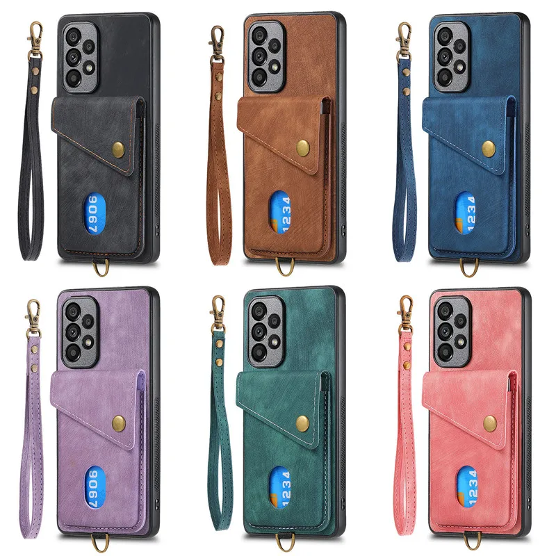 Lanyard Leather Phone Case for Xiaomi 12T 11T Pro 11 Lite Poco X5 X4 F5 F3 X3 M3 M4 M5 M5S C31 Pro  Wallet Card Cover