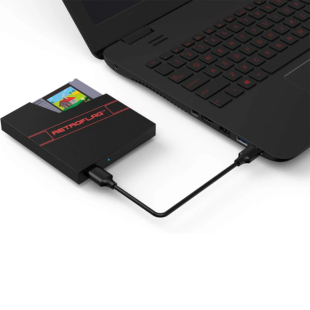 RETROFLAG NES Cartridge Style 2.5-Inch SATA to USB 3.0 Tool-Free External Hard Drive Enclosure