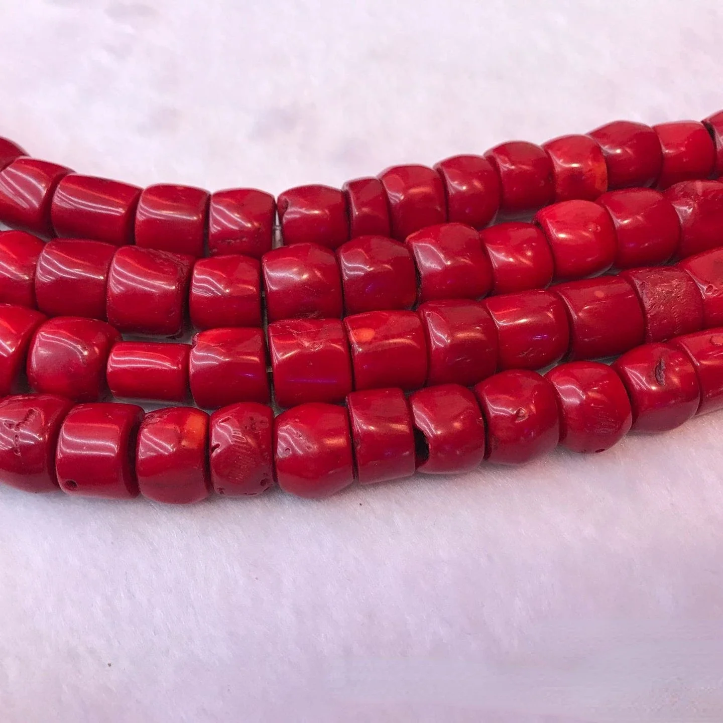 About 8-16mm Red Natural Coral Loose Beads DIY for Necklace Large Bucket Spacer Accessories Stone Women Jewelry Making Design