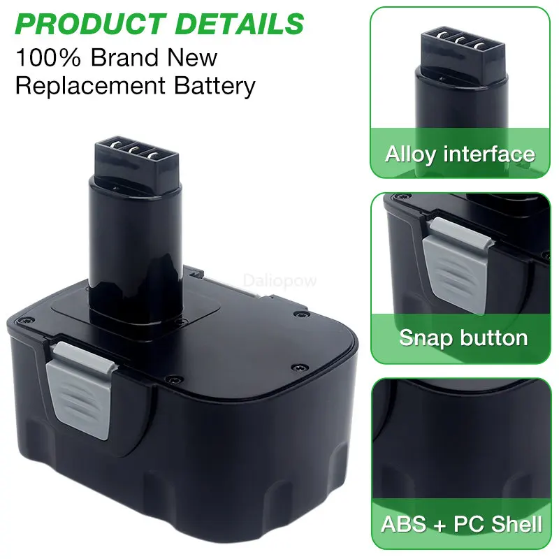 14.4V 2000mAh Ni-CD DA-13  Power Tool Replacement Rechargeable Battery for Interskol Cordless Drills Screwdriver 14.4V H14 EB14