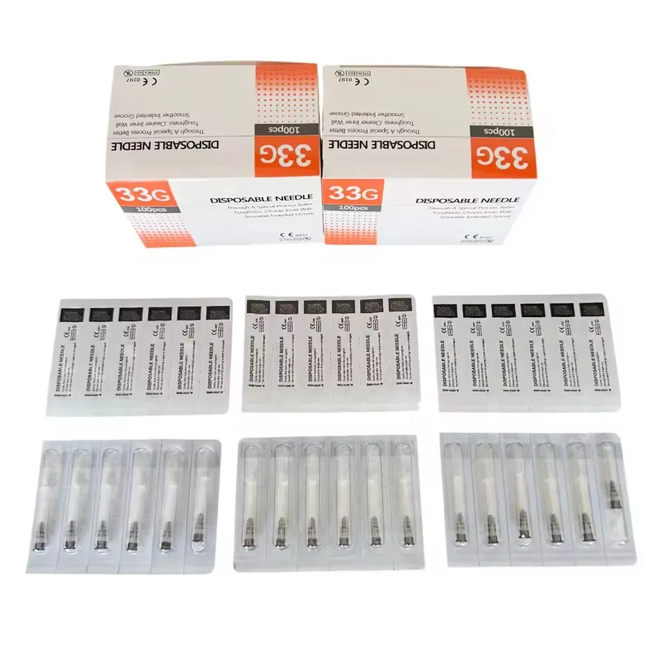 100Pcs Black 33G Painless Needle 4/6/8/13mm Sterile Disposable Tattoo Needle Ultrafine Beauty Meso