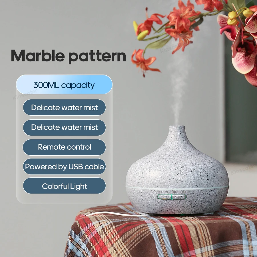 Houten Aroma Diffuser USB Luchtbevochtiger Bureaureiniger Aroma Koel Mist Diffuser/Essentiële olie set - afbeelding 1