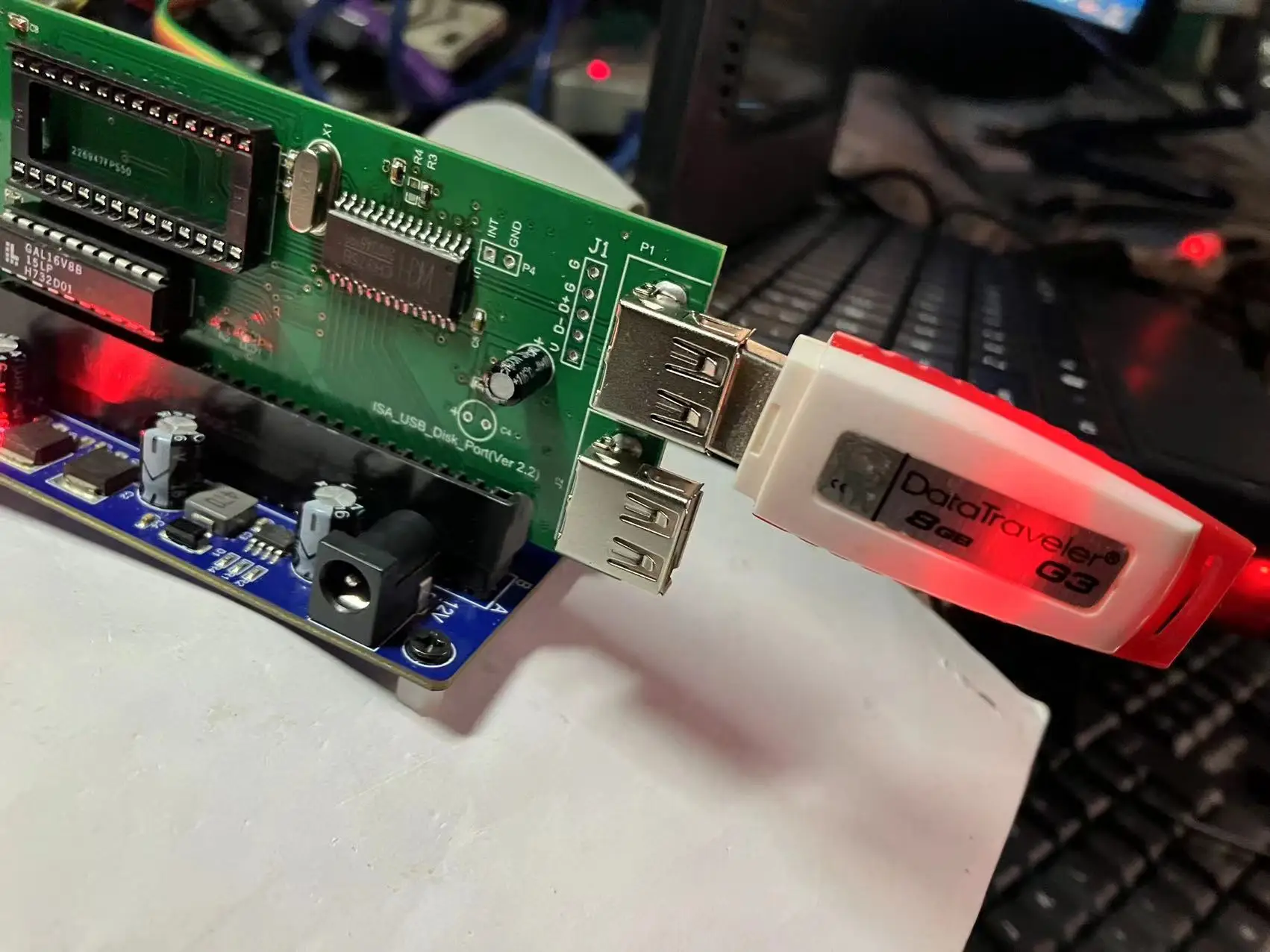 ISA zu USB ISA-Schnittstelle zu USB-Schnittstelle. Schaltkarte für industrielle Steuergeräte