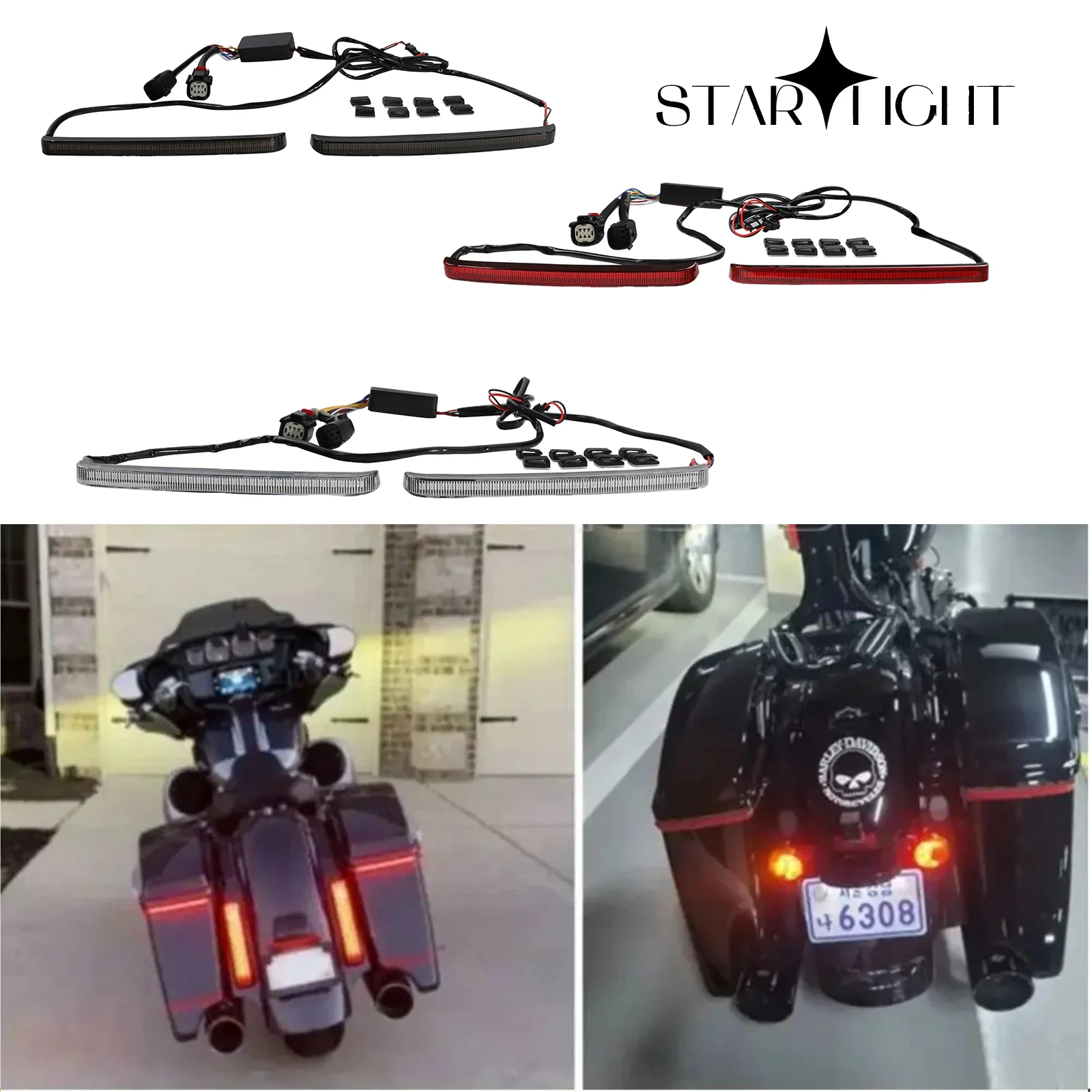 

Светодиодная седельная сумка для мотоцикла, светодиодный указатель поворота и тормоз, подходит для Harley Touring Electra Glide Road Glide CVO 2014-2022