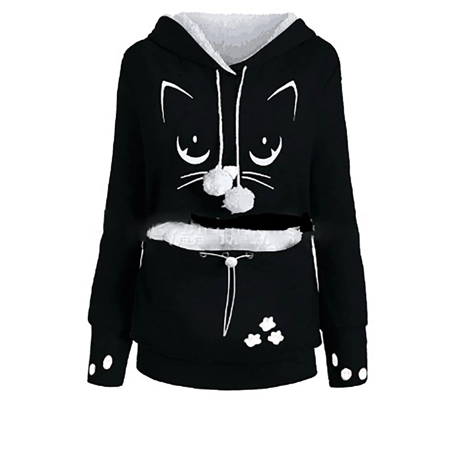 Autumn And Winter Couple Hoodie Sweatshirt Cat Lovers Hoodie Kangaroo Dog Pet Paw Dropshipping Pullovers Oversize