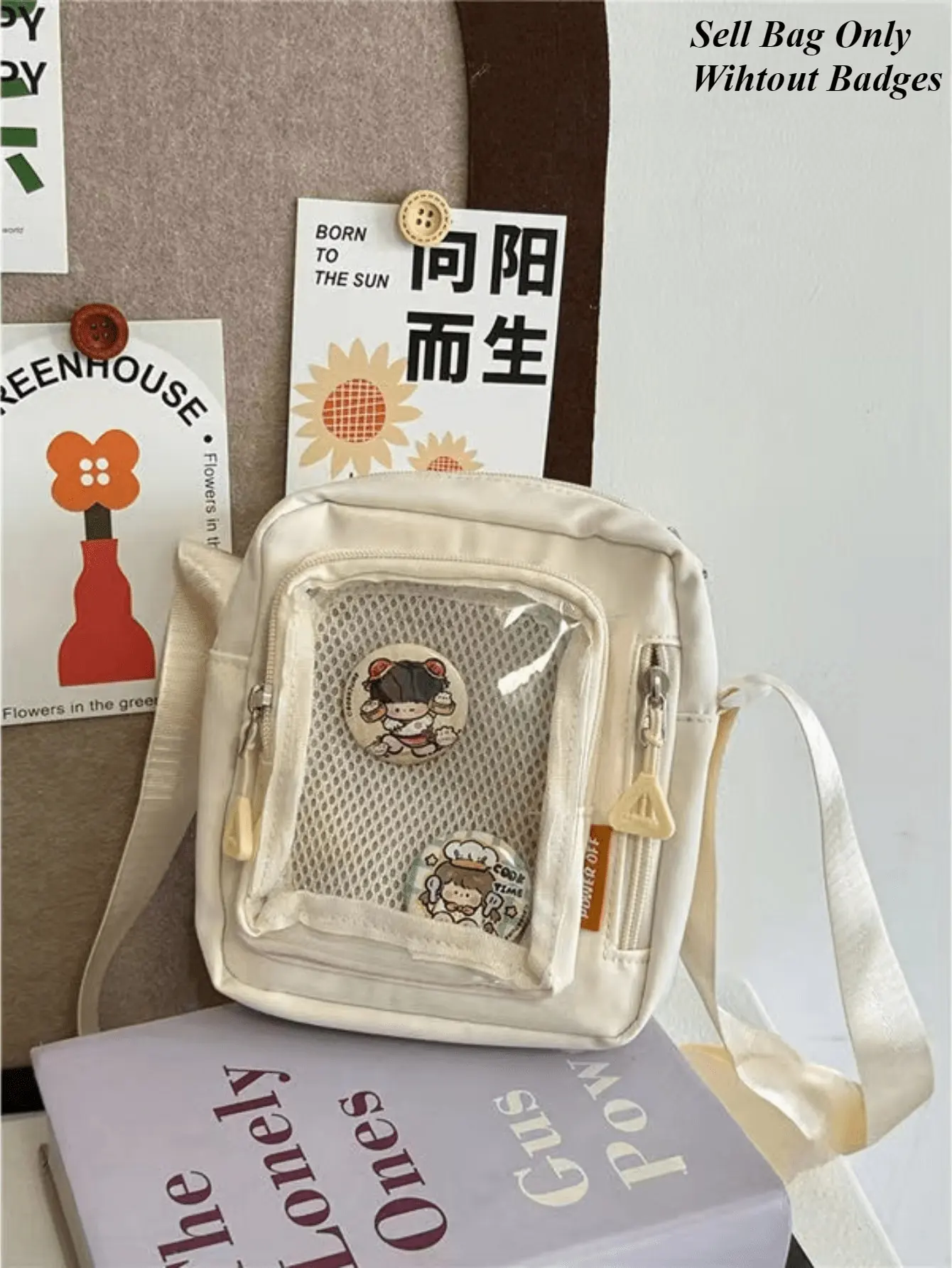 Mini Itabag Women Korean Casual Crossbody Bags Transparent Pocket Small Shoulder Bag Purses and Phone Ita Bag Y2K DIY Bag