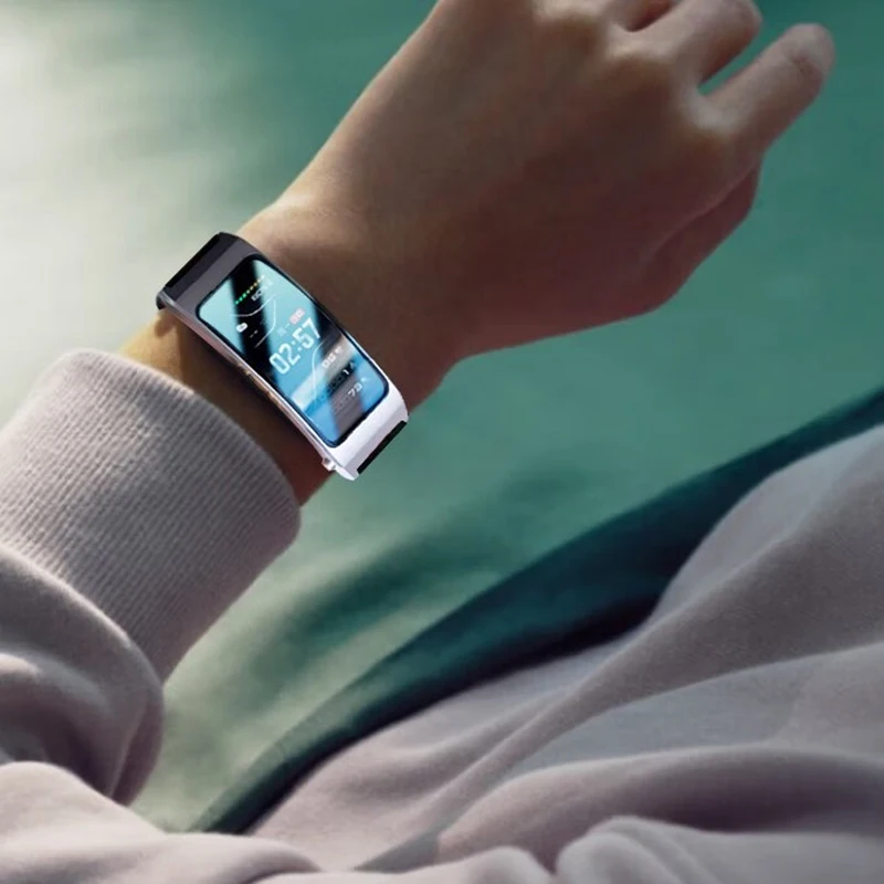 طبقة حماية ذات حافة منحنية لهاتف هواوي باند B6/B7 سوار ساعة ذكية ملحقات واقي شاشة رفيع للغاية (وليس زجاج)