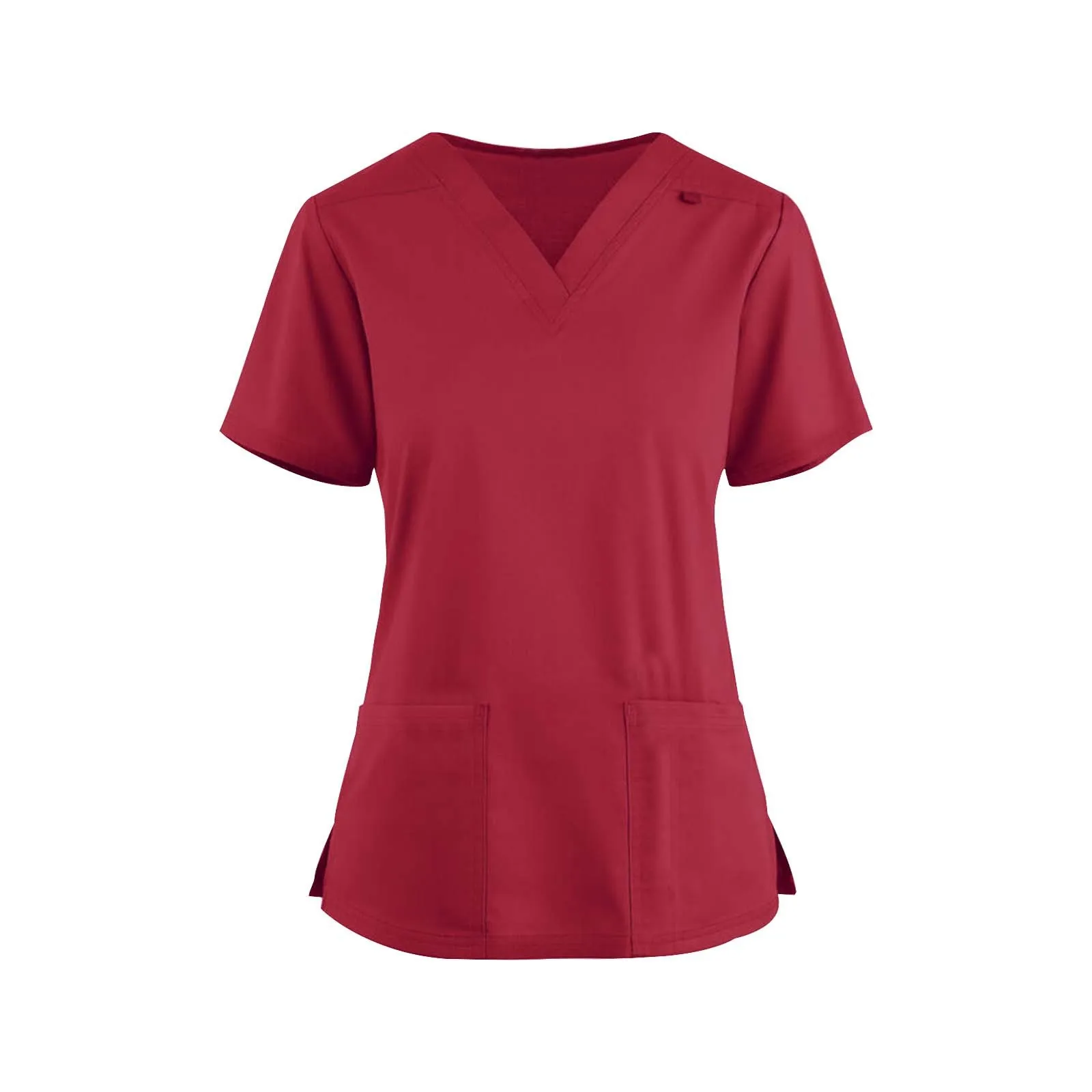 Uniforme da infermiera chirurgica sala operatoria femminile scollo a V uniforme da lavoro solida servizi sanitari clinica scrub Top per le donne