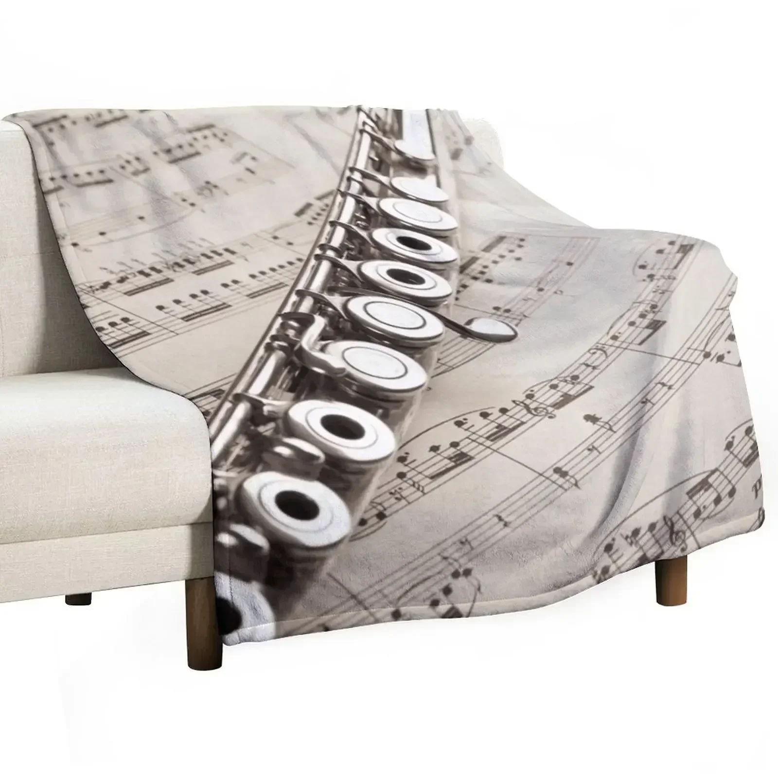 FLUTE WALLPAPER Throw Blanket Fashion Sofas Summer wednesday Blankets