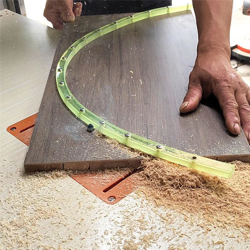 Tira de perfil de carpintería AB68 de 2M, plantilla curva, guía de plantillas de herramientas de carpintería de contorno de forma compleja ajustable y fija