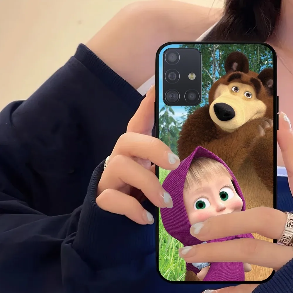 M-Masha Russian animation B-Bear Phone Case For Samsung Galaxy 20 10 S23 S24 S22 S30 Note Plus Lite FE ULTRA Cover