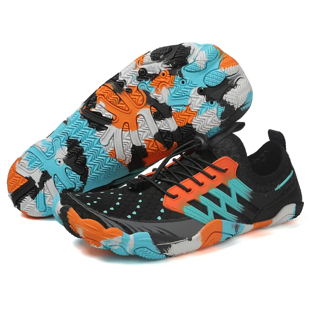 

Летняя обувь унисекс для прогулок вверх по течению, пляжные красочные сандалии с пятью пальцами босиком, мужские и женские портативные кроссовки для плавания в бассейне, цвета морской волны