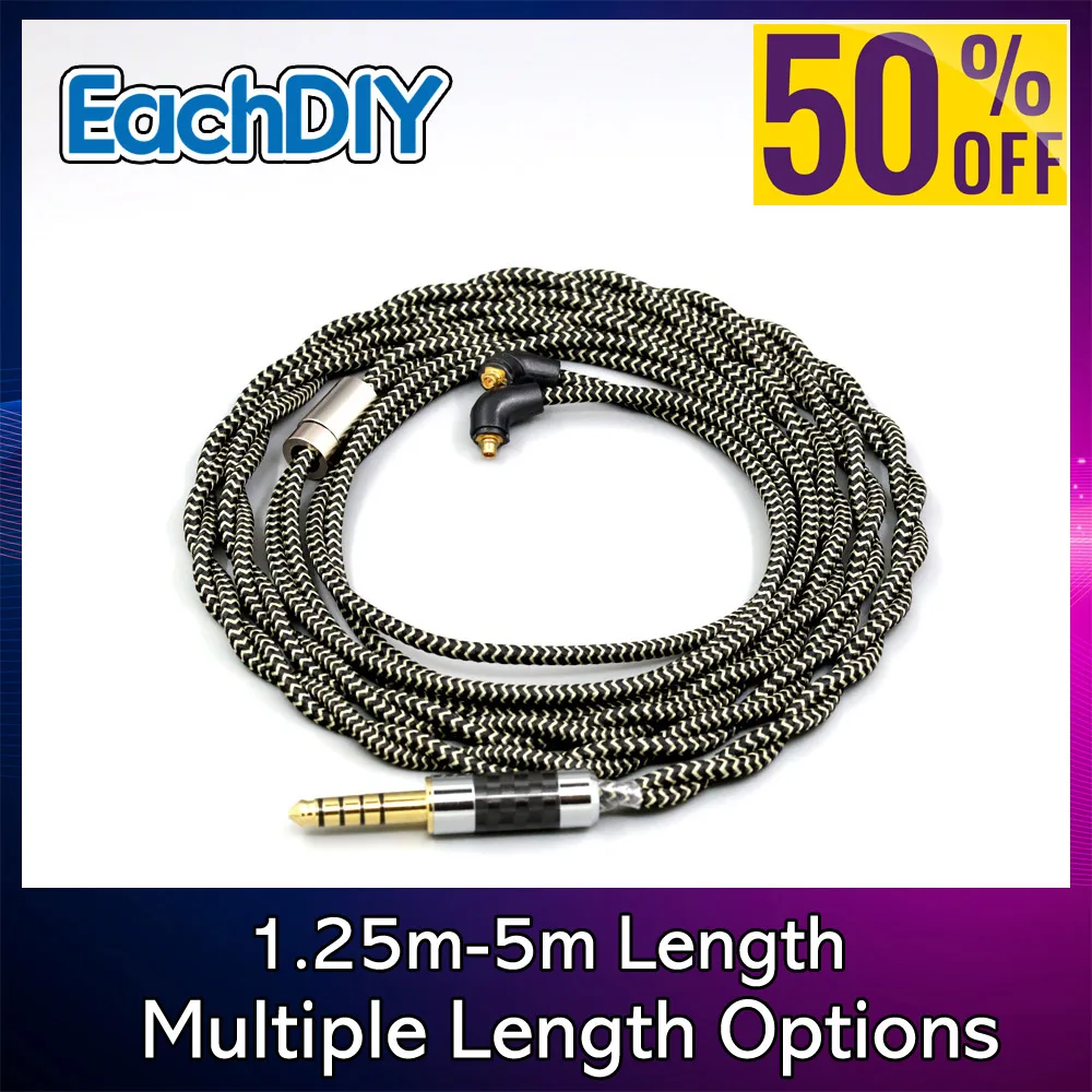 

2-ядерный кабель для наушников с плетеным рукавом 2,8 мм Shield Litz OFC дляymotic ER4SR ER4XR ER3XR ER3SE ER2XR ER2SE 8061