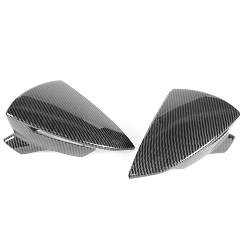 Carbon Fiber Black Car Rear View Door Wing Side Mirror Cover Caps Shell Case For Seat Leon Lion 5F III Ibiza 6F V KJ1 Arona KJ7