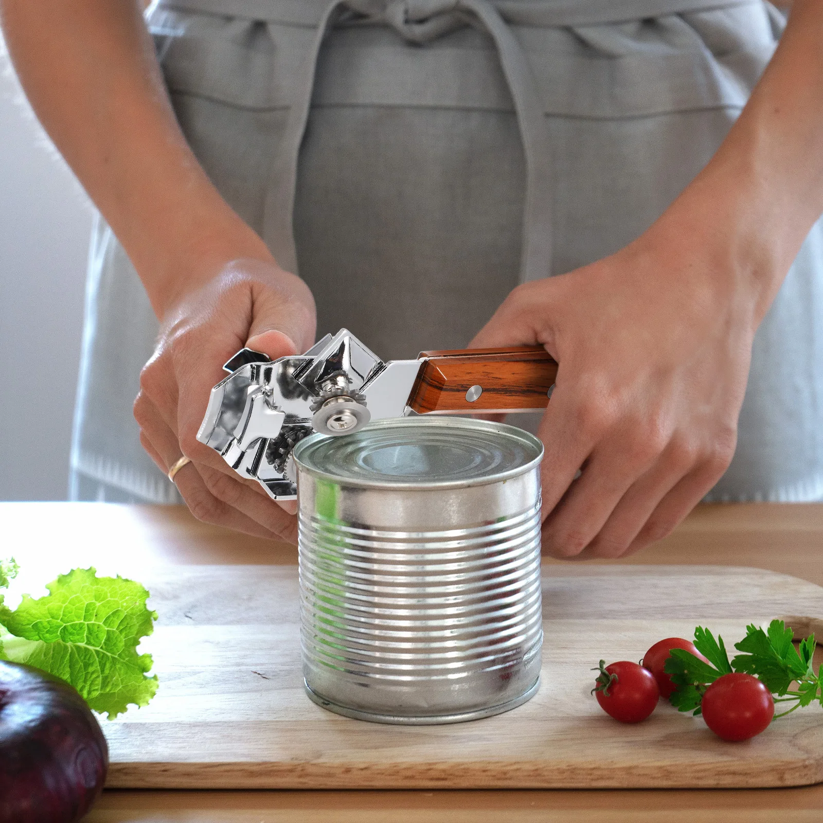 

Can Stainless Steel Redwood Handle Multifunctional Bottle Opener For Kitchen Bar Tools Jar Tin Beer Lid Opener