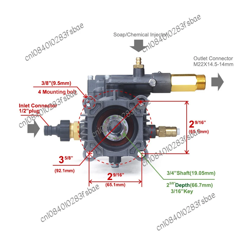 Pure Copper Motor High Pressure Plunger Pump Gasoline Engine Flushing Pump Head Cleaning Machine Accessories