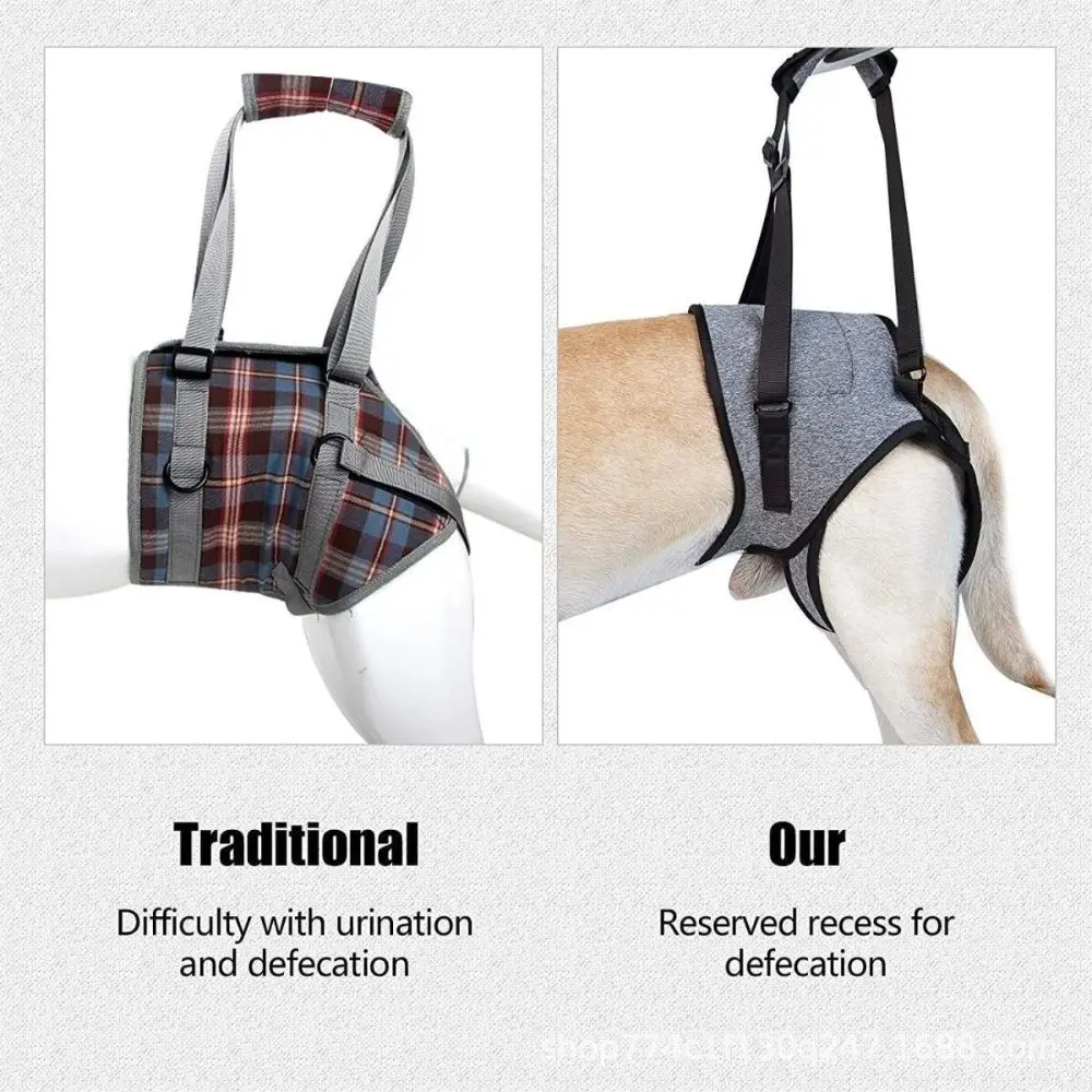 Sponge Handle Canine Rear Leg Helper Adjustable Velcro Strap Quality Fabric Dog Rear Leg Support Harness Pet Mobility Harness